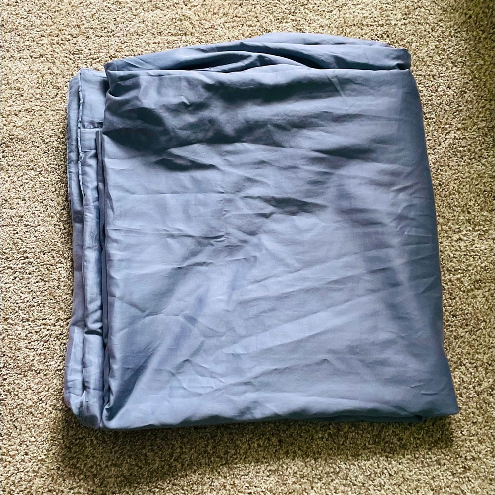 Blue Gray Queen Duvet Cover & Shams